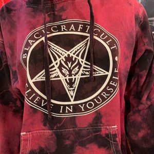 Blackcraft Cult Red Tie Dye Hoodie Medium